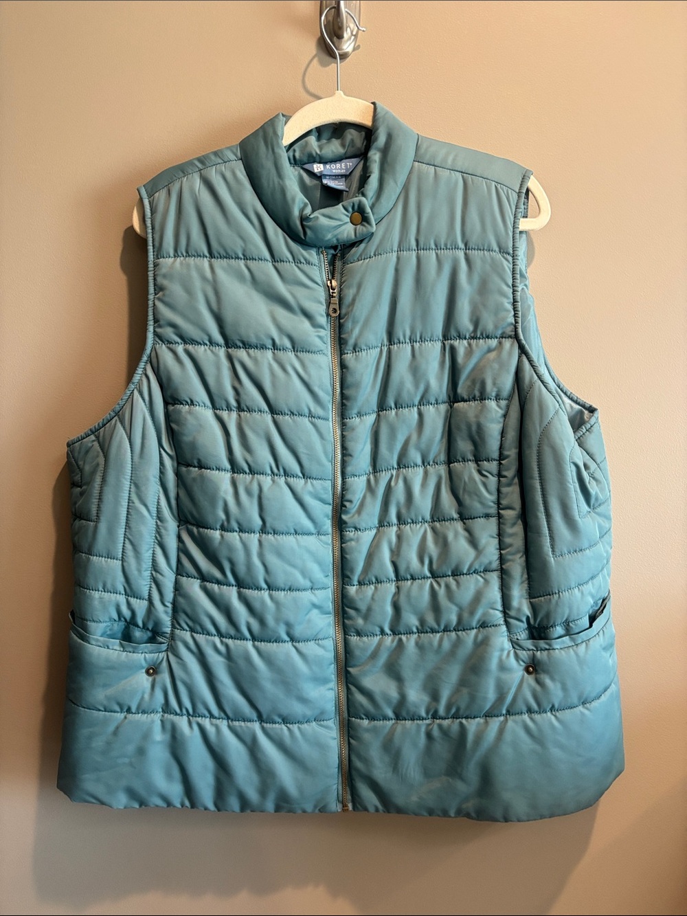 Koret Teal Quilted Puffer Vest